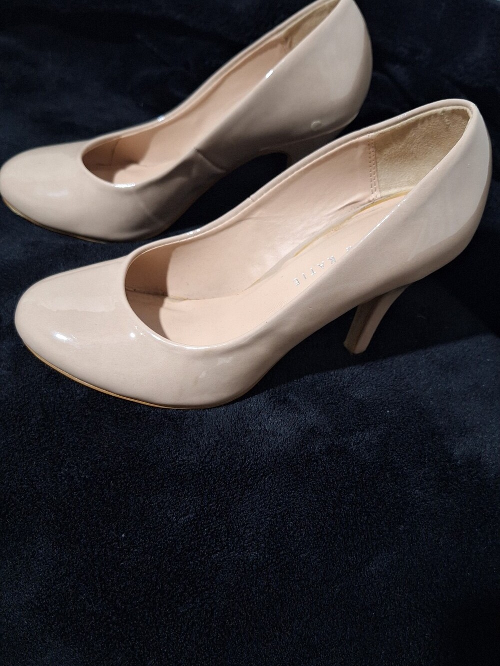 Classic Nude Patent High Heel Pumps - Women's Elegant Slip On